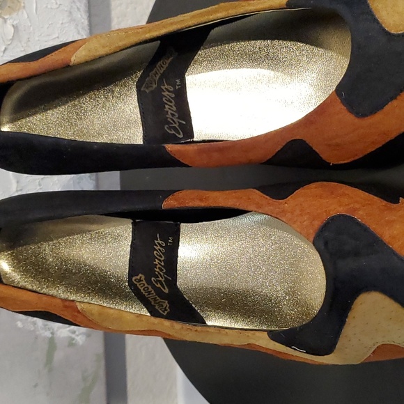 Vintage Rush Hour Express Wave Suede Leather Pumps 10 - Picture 3 of 9